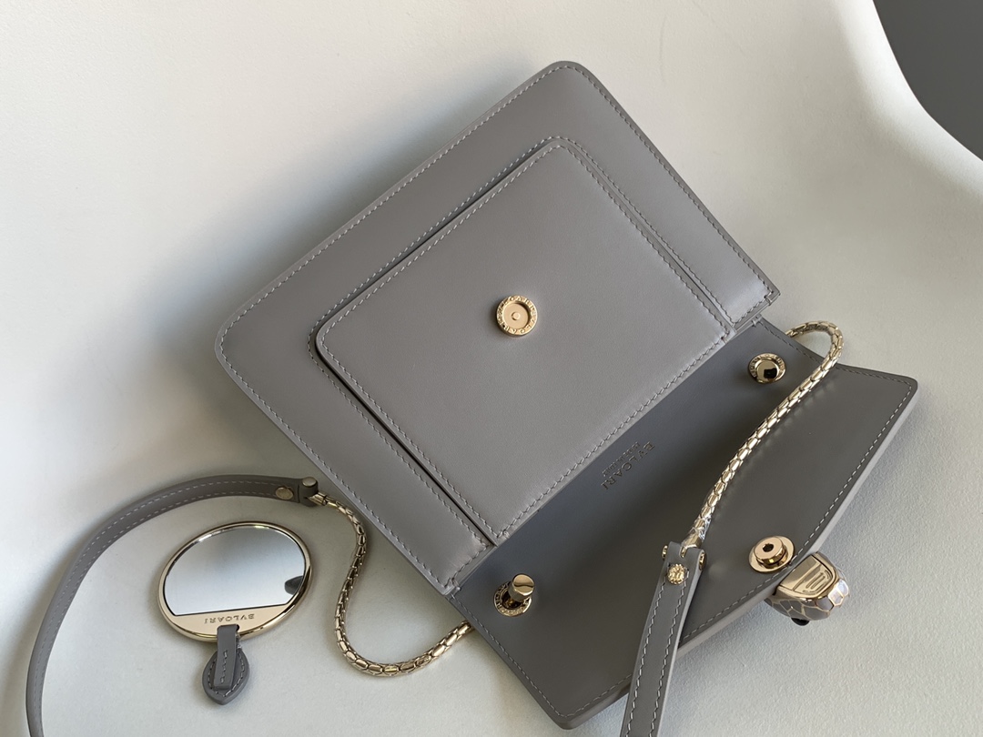 Bvlgari Serpenti Forever Small Crossbody Bag Grey